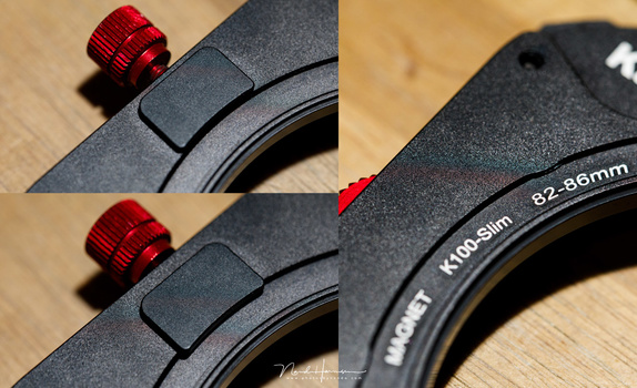 The K100-Slimline holder is well build. The connection with the adapter rind is firm, without the risk of losing it.