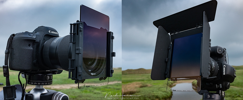 I changed the Lee filterholder for the LucrOit filter holder. This holder stays in place much better. This was the first use of the Kase Wolverine medium 0,9GND filter.