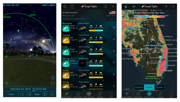 SkySafari and Scope Nights apps
