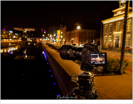 Night on the city is no problem for an electronic viewfinder. There is enough light to make it usable.