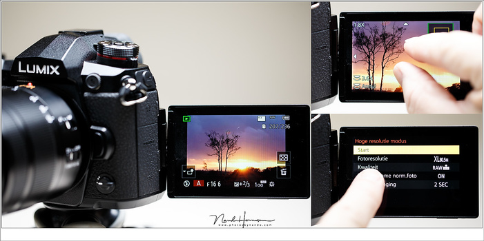 The Panasonic Lumix DC-G9 has the opportunity to shoot with super resolution. You end up with an 80,5 megapixel photo.