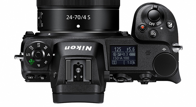The top deck display of the Nikon Z 6 The top deck display of the Nikon Z 6