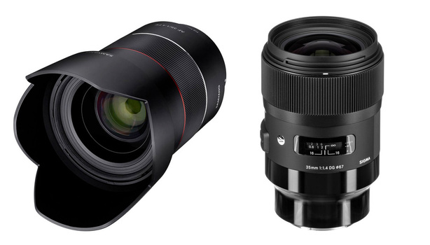 Samyang and Sigma 35mm f/1.4 lenses Samyang and Sigma 35mm f/1.4 lenses