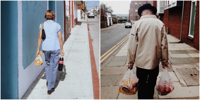 VSCO celebrates World Photography Day A diptych of two people carrying their shopping bags