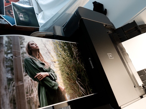 printed image of woman standing