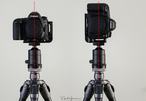 Using a L-bracket the camera stays above the center of the tripod, no matter what orientation it is in. It is much more stable, but also the composition is maintained.