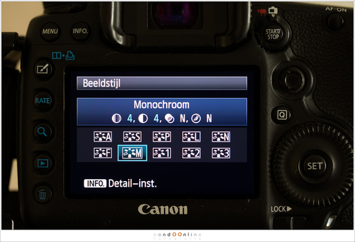 The monochrome picture style is one of the options Canon offers. This may vary with different camera brands. Fujifilm camera have also different black and white versions available, for example. You should check your camera for the possibilities..