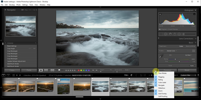 It is possible to choose which buttons are present in the toolbar below the image. These buttons can make it easier going through your photos