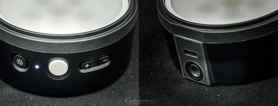 The Profoto C1 Plus has only a basic set of buttons and one single connector. But it does have a tripod mount, fortunately.