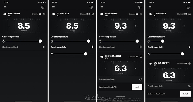 The Profoto app is very straight forward and easy to use. It also communicates with the Profoto B10 flash