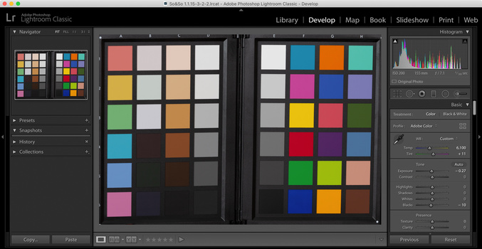SpyderCheckr in Lightroom SpyderCheckr in Lightroom