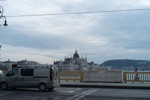 Learning to crop in photography Bridge and castle in Budapest