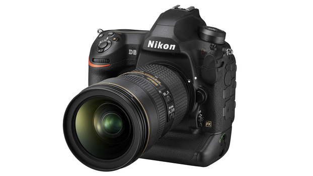 Nikon D6 side view Nikon D6 camera and lens side view