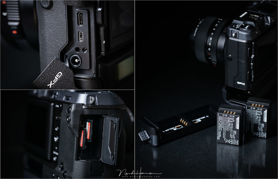 An overview of the connections, card slots and battery compartiment. Just to have an idea how everything looks.