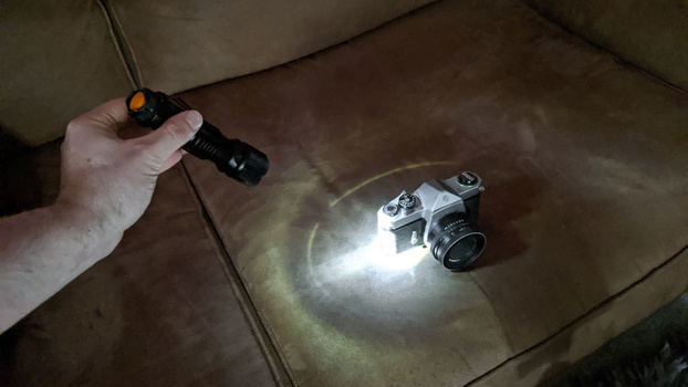 Experiment with the light Experiment with the flashlight position