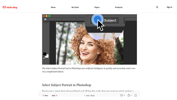 Adobe blog post screenshot Adobe blog post screenshot of post