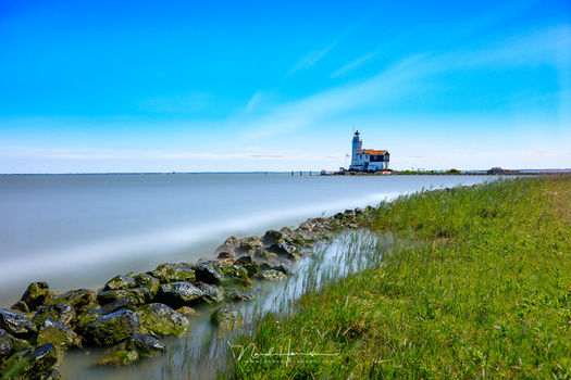The famous Dutch Lighthouse called Paard van Marken, shot with 1080 seconds exposure. It was quite difficult keeping the exposure within limits. I had to play with ISO and aperture to prevent a unreasonable exposure time. (Canon EOS 5D4 + EF16-35mm @ 35mm