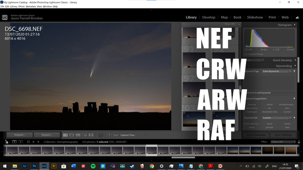 Raw file formats Raw file formats screenshot