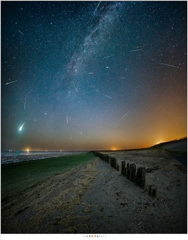 Shooting the Perseid Meteor Shower in 2016 at the Wadden Sea in the Netherlands, one of the darkest locations in the Netherlands.