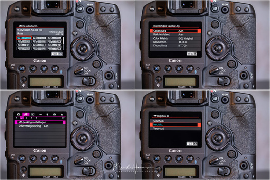 The film menu can be a bit confusing. There are a lot of options to choose from,, of which some disable certain options elsewere in the menu.