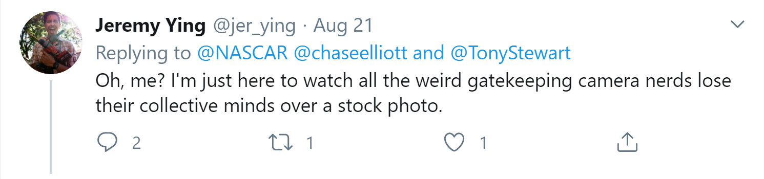 Nascar tweet reply Nascar tweet reply