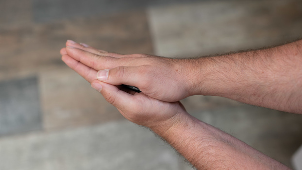 Hands together Hands together in a prayer position