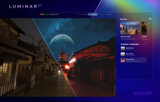 Editing with Luminar AI Luminar AI screenshot
