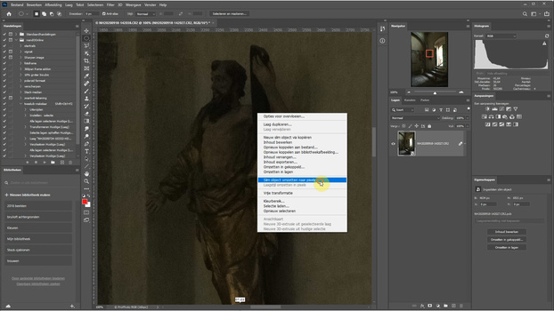 If you are ready, rasterize the smart object. You can keep the smart object if you like, of course. It will allow you to change the image afterwards.