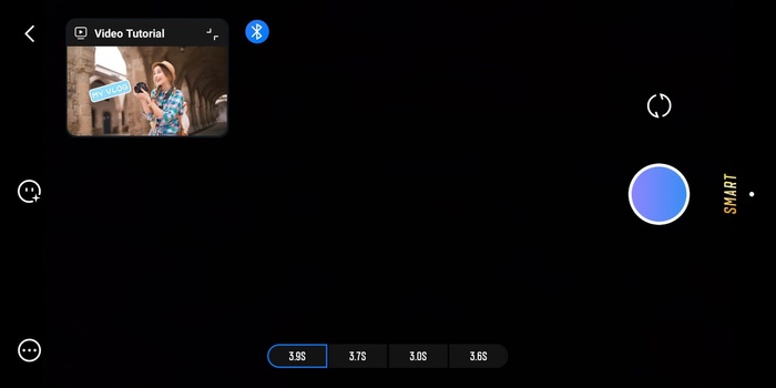 Zhiyun Smooth-XS gimbal app interface. Zhiyun Smooth-XS gimbal app screenshot.