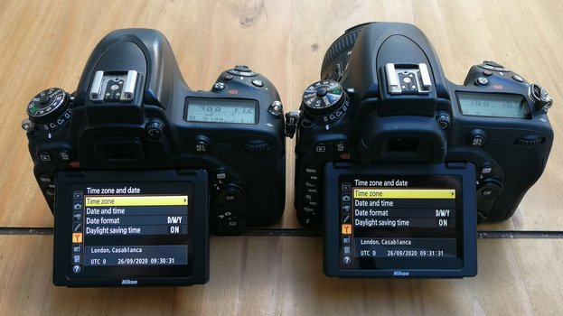 Synchronize time and date on two cameras Synchronize time and date on cameras