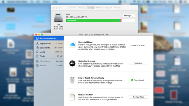 Managing storage Managing storage on the MacBook Pro