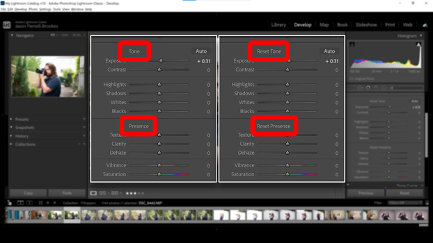 Reset settings Reset settings with alt