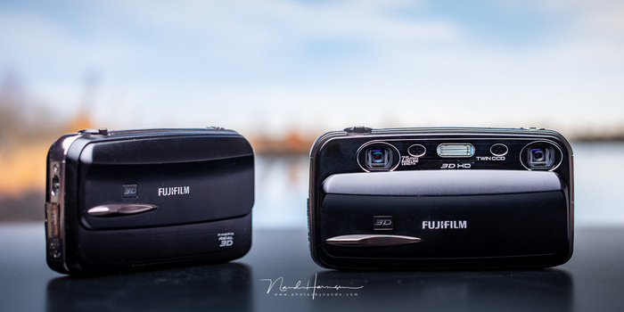 There are cameras that can capture a true 3D image of the world, like this Fujifilm W3. Watching these images are not that easy, and the quality is often very limited.