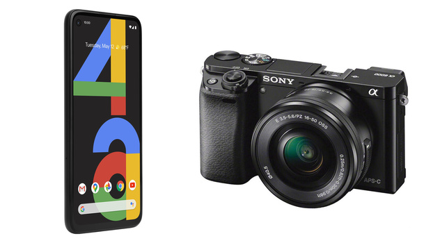 Minimalist photography gear Smartphone and mirrorless camera for minimalist photography