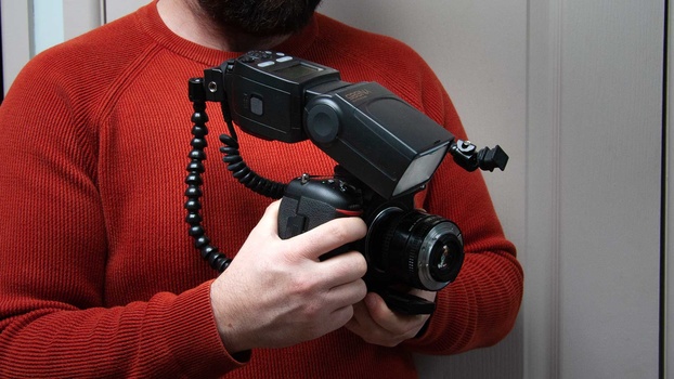 Flash bracket Flash bracket holding flash gun