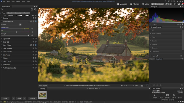 Correct white balance Correct white balance in acdsee