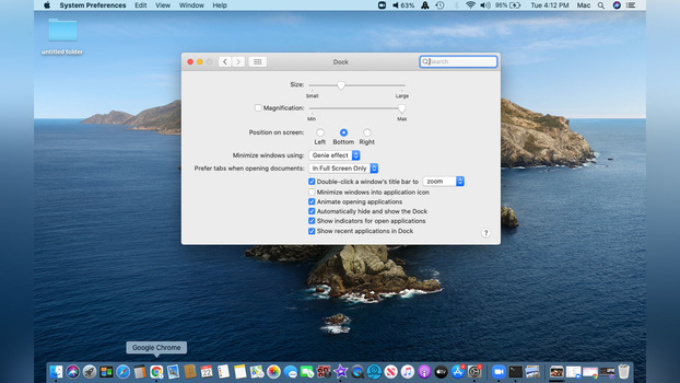 Hide/show dock Hide/show dock on MacOS