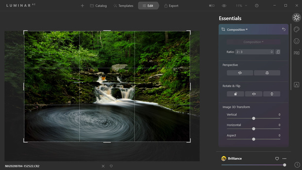 Composition AI can be used, but it is mainly based on the Rule of Thirds, and makes some change decissions. It also suggests aspect ratios.