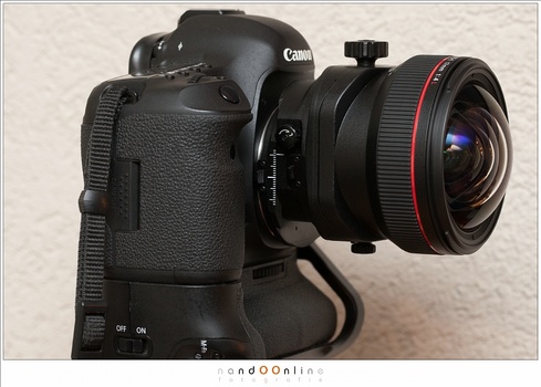 The Canon TS-E 17mm f/4L allows a shift of 12mm in either direction.