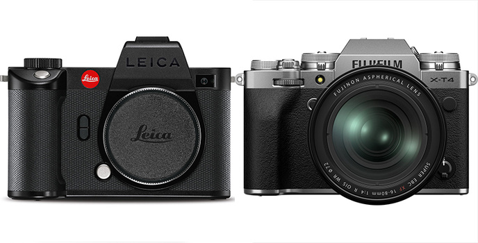 Leica and Fujifilm cameras