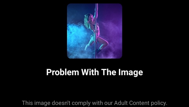 Split-screen graphic showing a pole dancer in blue and purple neon lighting.