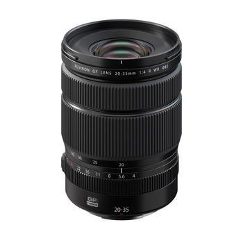 Lumix S 20-35mm f/2.8 zoom lens with vertical ribbed barrel and focus ring.