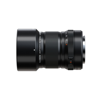 Black telephoto zoom lens with lens hood and focus ring shown in profile view.