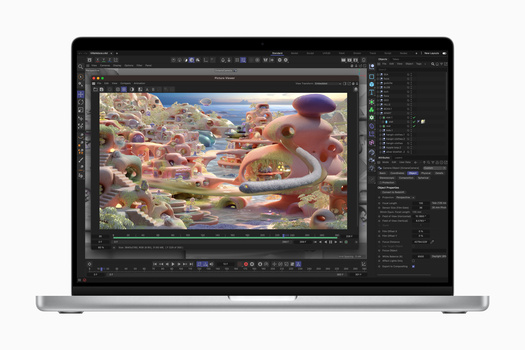 Screenshot of video editing software displaying a colorful 3D animated scene with toys and playground elements.