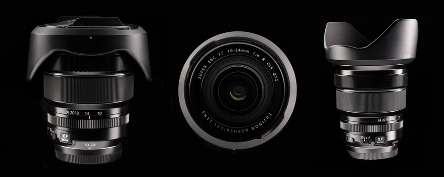 Three wide-angle lenses displayed from different angles against a black background.