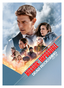 Movie poster featuring a young man in formal attire with multiple cast members and dramatic sky background.