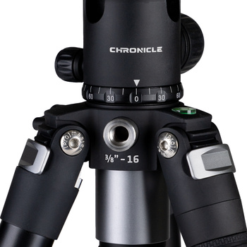 Chronicle tripod head with 3/8-16 mount and panoramic adjustment controls.
