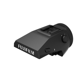 Fujifilm X-Pro series electronic viewfinder accessory mounted on camera body.