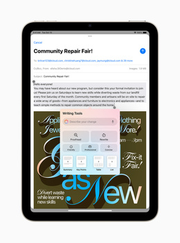 Screenshot of a Community Repair Fair webpage displayed on a tablet device.