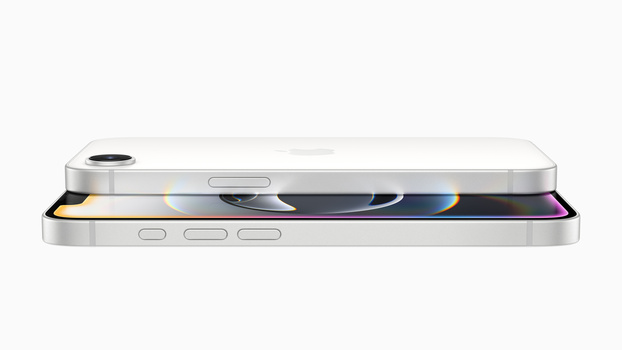 Side-by-side view of a silver smartphone showing its thin profile and camera placement.